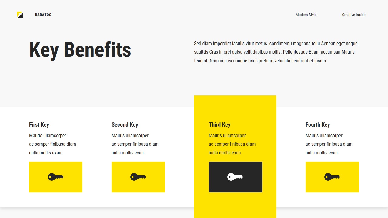 Babatoc - Creative Black Yellow Company Profile Powerpoint Presentation ...