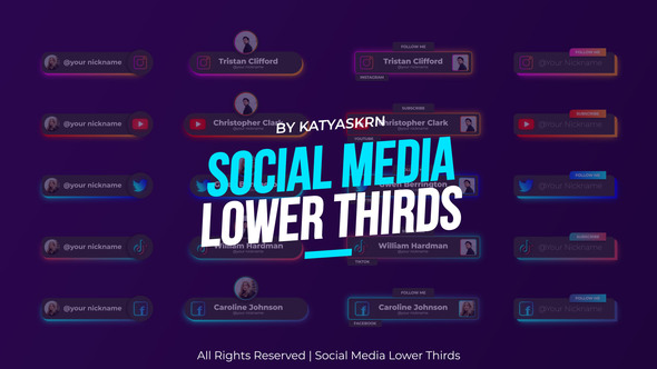 Social Media Lower Thirds - After Effects