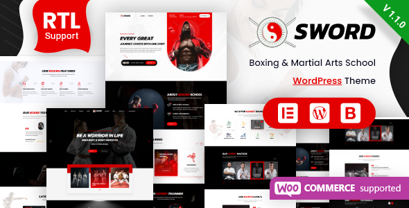 Sword – Martial Arts Boxing WordPress Theme + RTL
