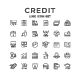 Set Line Icons of Credit