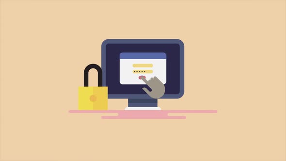 Website Security animation clip
