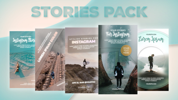 Glass Stories Elements template preview