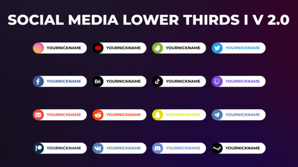 Social Media Lower Thirds | v2.0