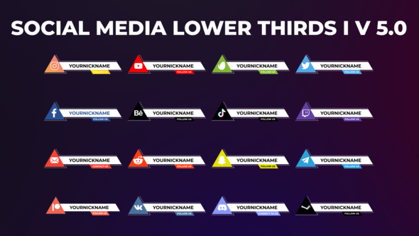 Social Media Lower Thirds | v5.0