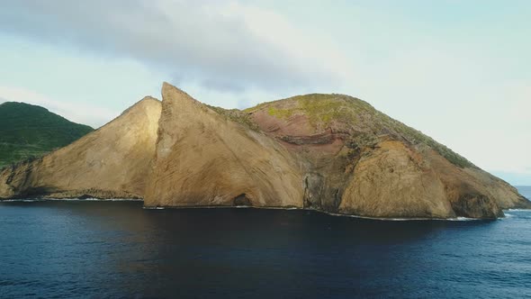 Huge Rock Cliff In The Atlantic Ocean