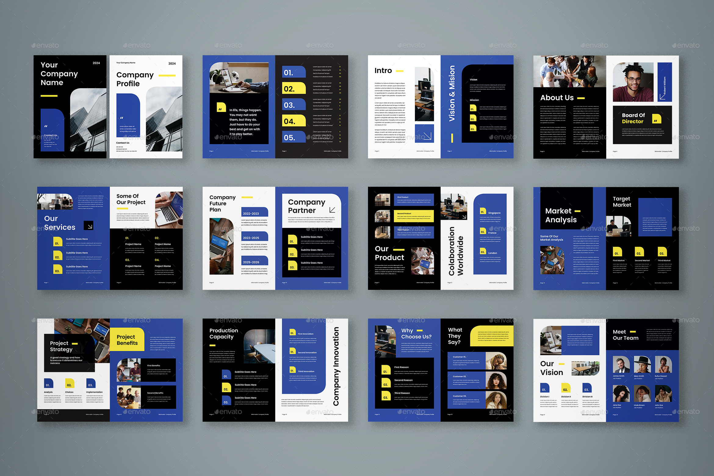 Creative Company Profile Book, Print Templates GraphicRiver