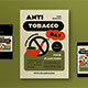 Anti Tobacco Day Flyer Set
