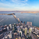 Aerial cityscape view of San Francisco skyline and Bay Bridge - PhotoDune Item for Sale