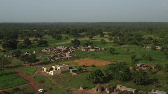 Africa Mali Village And Forest Aerial View 6