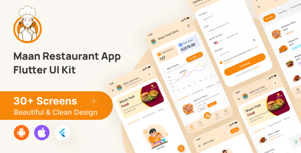 Maan Restaurant- Flutter App UI Kit ( Android & iOS)