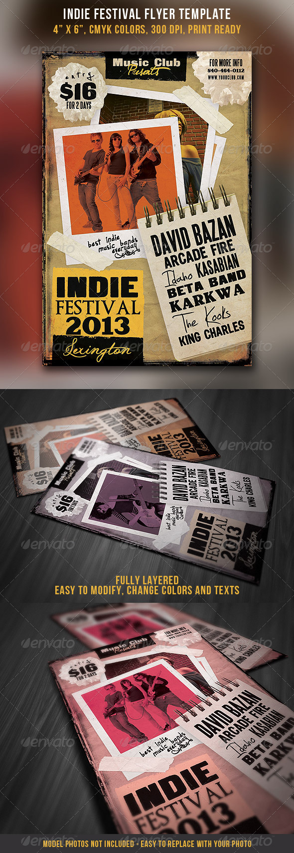 Indie Festival Flyer Template - Concerts Events