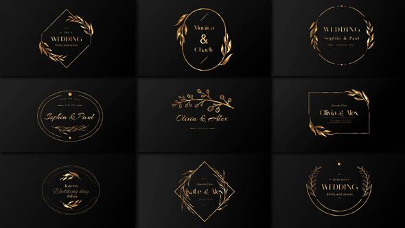 Golden Wedding Titles 4K Titles template preview