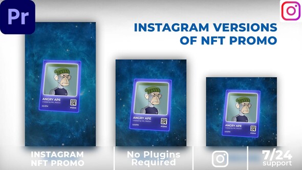 Instagram NFT Promo || 3D NFT Card MOGRT