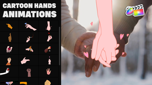 Cartoon Hands Stickers for FCPX
