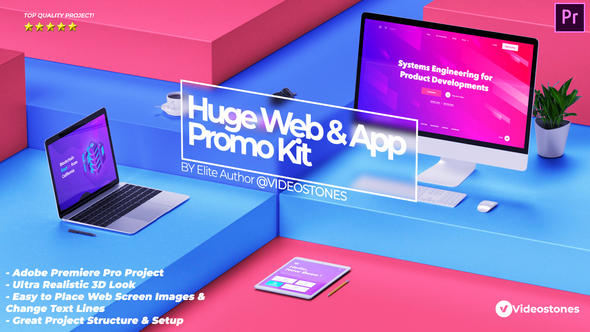 Huge Web Promo & App Promo Kit - Website Presentation Premiere Pro