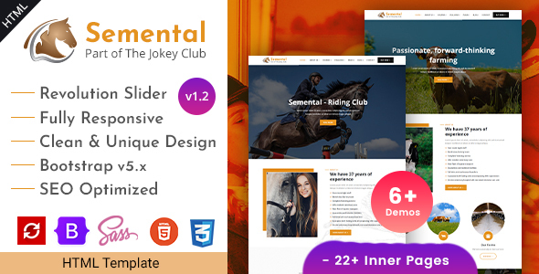 Excellent Semental - Horses Stud Farms & Stables HTML Template