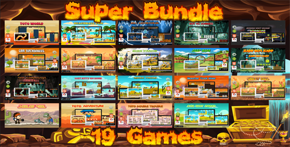 Super Bundle 19 Games ( Construct 2 | Construct 3 both version included )