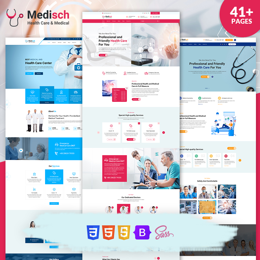Medisch health care appointment HTML template - 1
