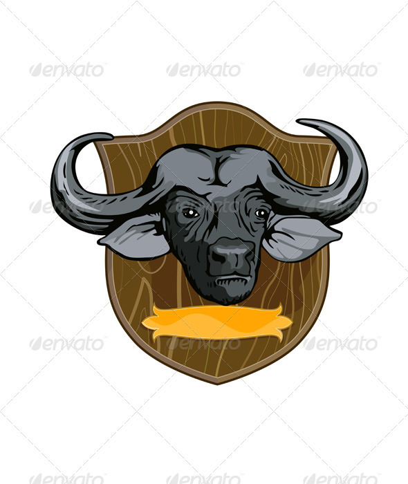 African Buffalo Retro - Animals Characters