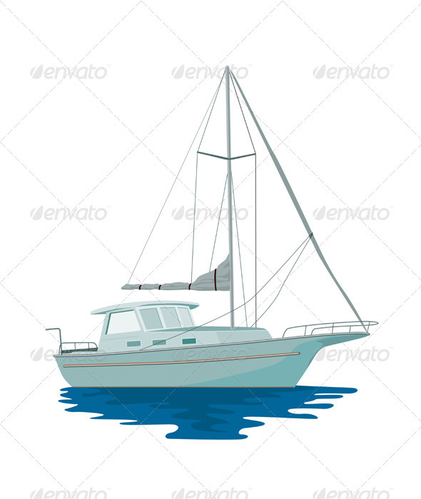 Sailboat Retro - Travel Conceptual