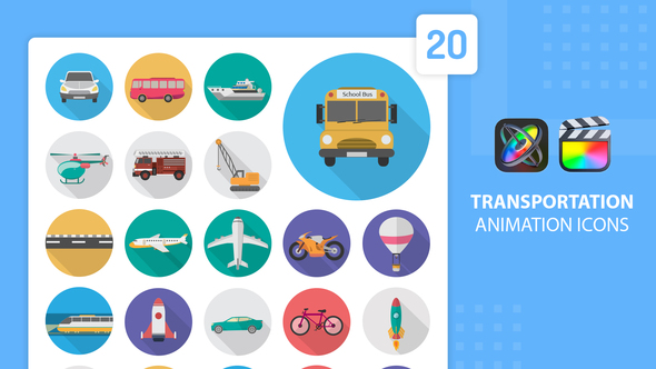 Transportation Animation Icons | Final Cut Pro & Apple Motion