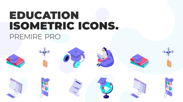 Education - MOGRT Isometric Icons
