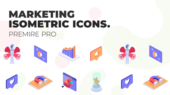 Social Media Marketing - MOGRT Isometric Icons