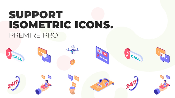 Technical Support - MOGRT Isometric Icons
