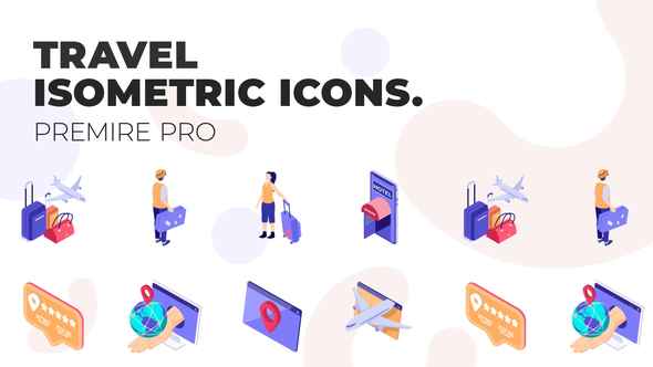 Travel Vacation - MOGRT Isometric Icons