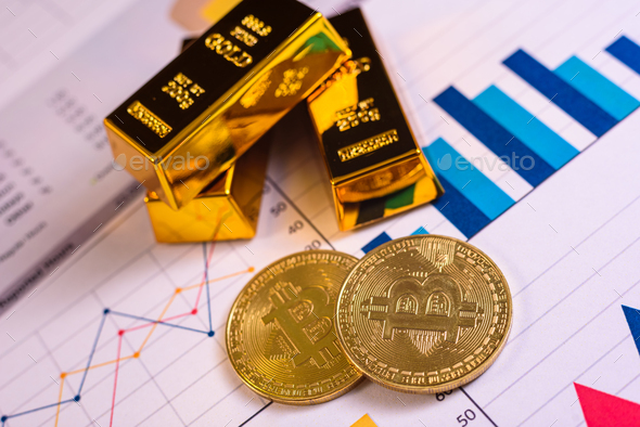 The bitcoin has a high volatility, compared to gold that maintains a stable price