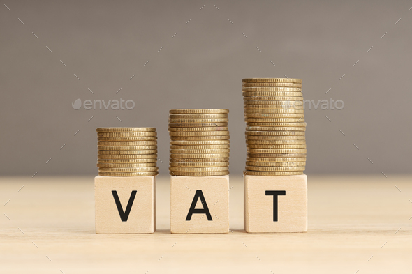 VAT word in wooden blocks - Stock Photo - Images