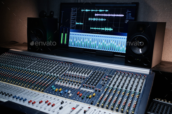 Modern Mixing Console - Stock Photo - Images