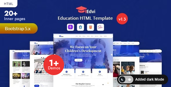 Extraordinary Edvi - Education & Online Learning HTML Template
