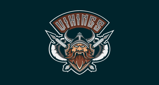 Vikings mascot logo