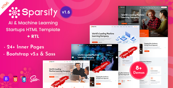 Extraordinary Sparsity - Technology & AI Machine Learning Startup HTML Template