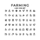 Set Line Icons of Farming 