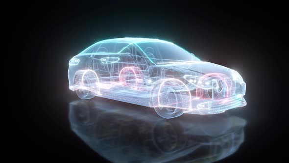 3d Car Scanning Hud Hologram 4k, Motion Graphics | VideoHive