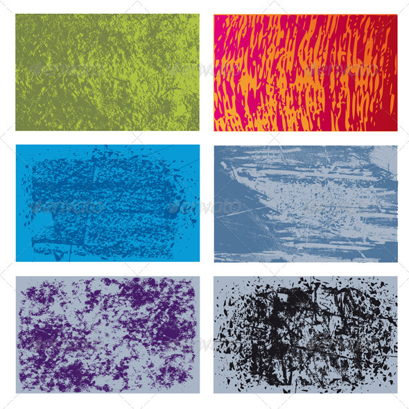 Grunge Textures Set - Backgrounds Decorative
