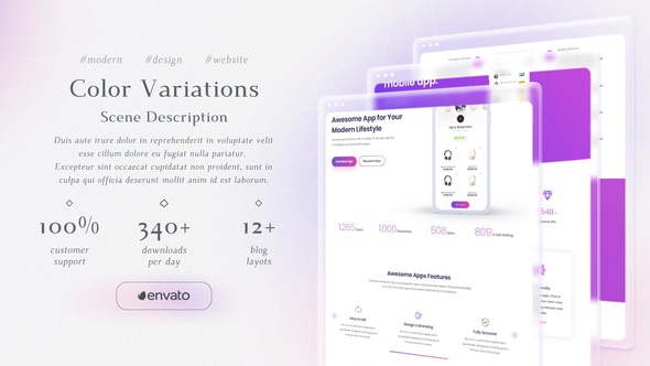 Glass Website Presentation Product Promo template preview