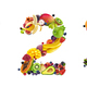 Food font. Numbers made of fruits and berries - PhotoDune Item for Sale