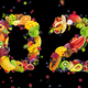 Happy New Year 2022 number made of fruits and berries - PhotoDune Item for Sale