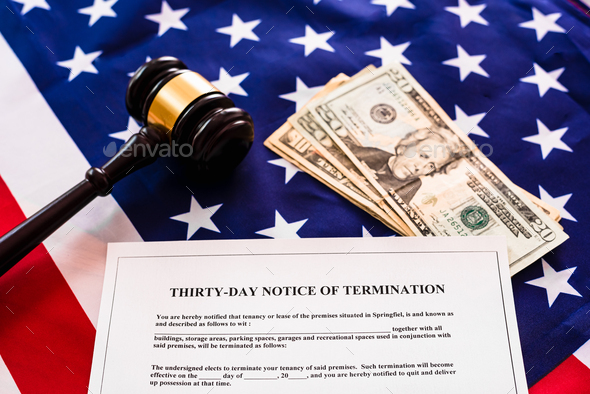 Notice 30 days in advance of termination of the rental contract, on the background