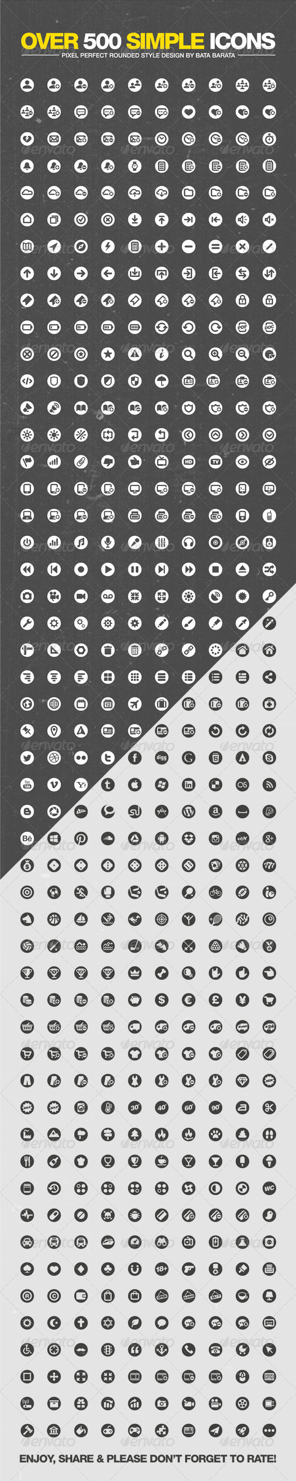 Over 500 Simple Icons - Icons