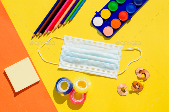 Creativity at school is developed with colorful materials