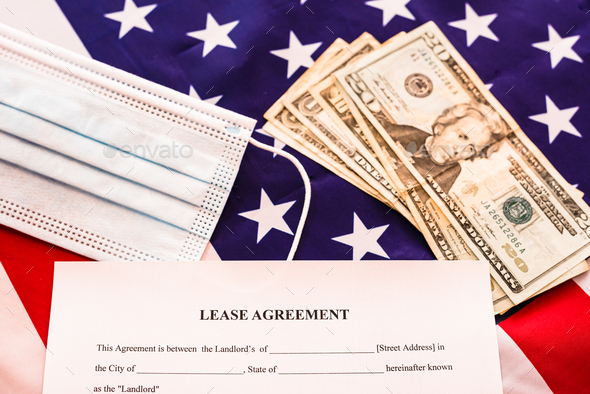 Lease agreement ready to sign, certified by an American lawyer, during the covid pandemic. - Stock Photo - Images
