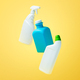Falling in air blank household chemical bottles for cleaning the house - PhotoDune Item for Sale