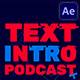 Text Intro Typography Podcast - VideoHive Item for Sale