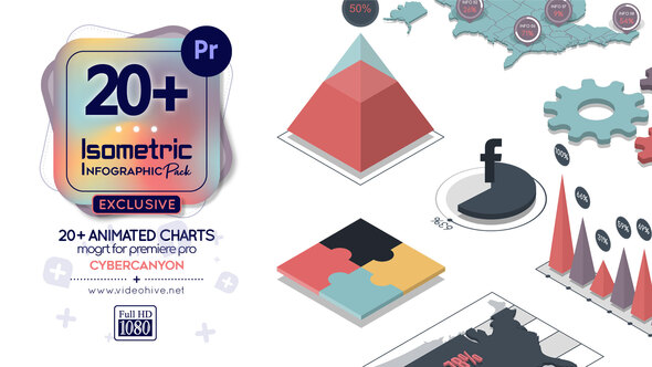 Isometric Infographic Pack Premiere Pro Template