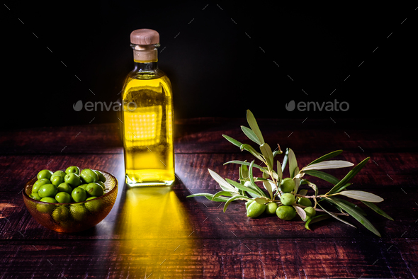 Virgin olive oil is extracted from green olives that grow in olive trees, a source fat