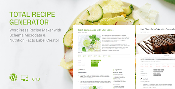 Total Recipe Generator - WordPress Recipe Maker with Schema and Nutrition Facts (Gutenberg Block)